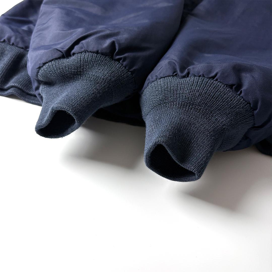 ランズエンド ウォームアップジャケット フリース M ネイビー 企業ロゴ