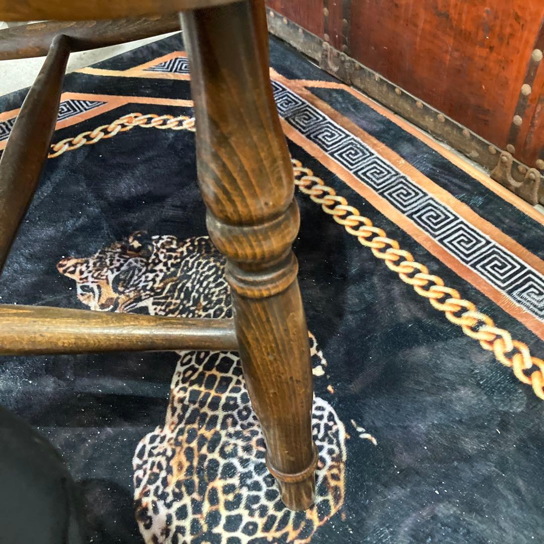 ⭐️英国木製ホイールバックアームチェア　イギリスアンティーク