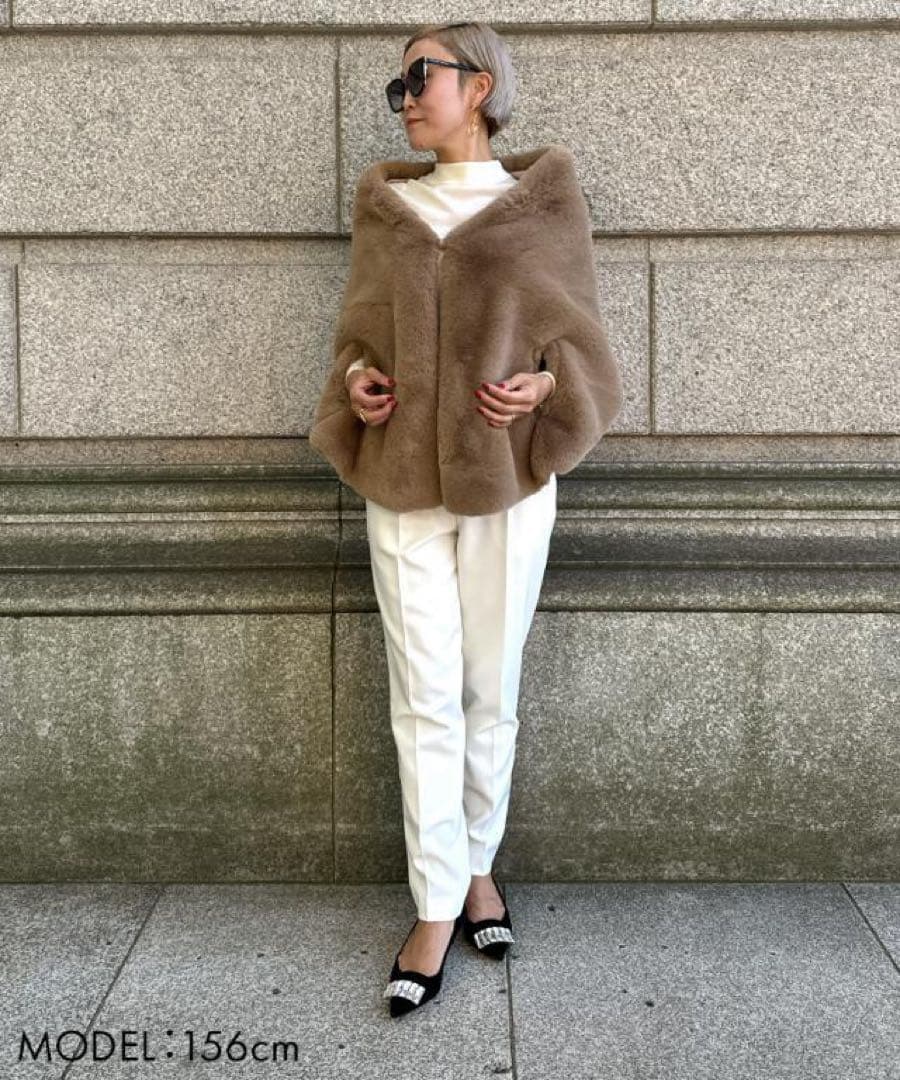 【未使用！】JENNE リッチボリュームファーケープ