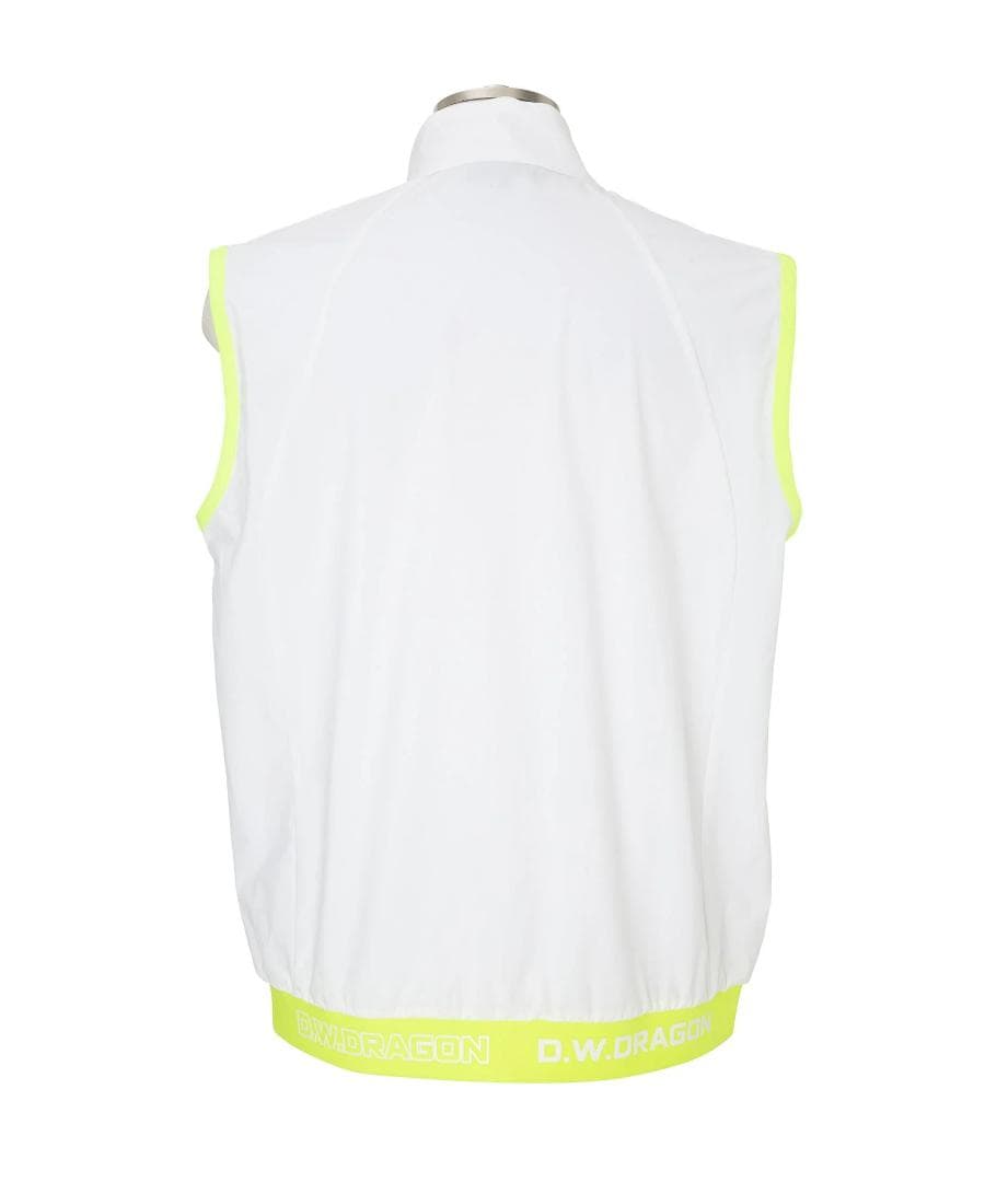 新品☆ダンスウィズドラゴン コンパクト タフタ ジャージ ベスト☆白☆XL