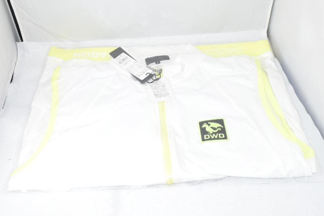 新品☆ダンスウィズドラゴン コンパクト タフタ ジャージ ベスト☆白☆XL