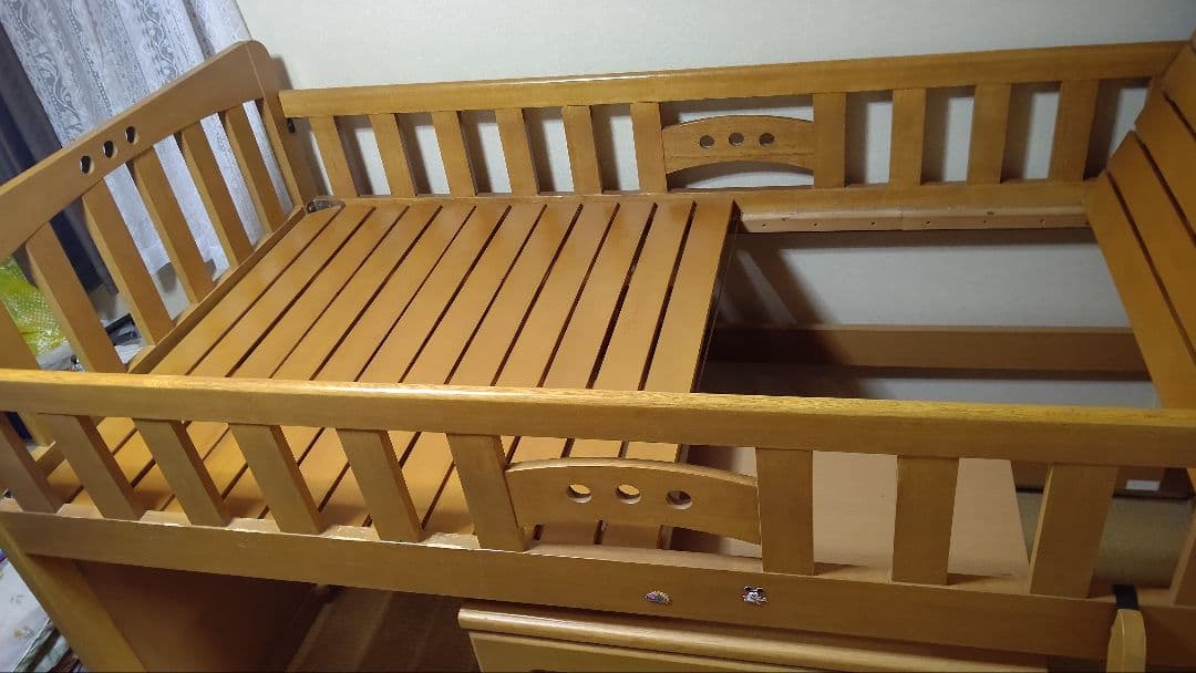 木製ロフトベッド 引き出し付き シングル