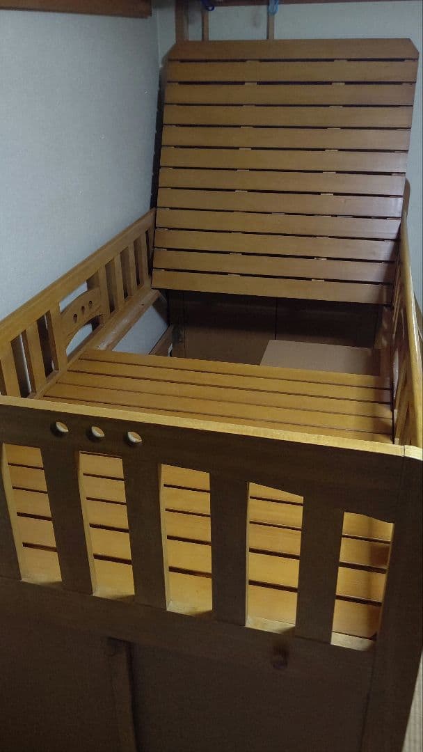 木製ロフトベッド 引き出し付き シングル