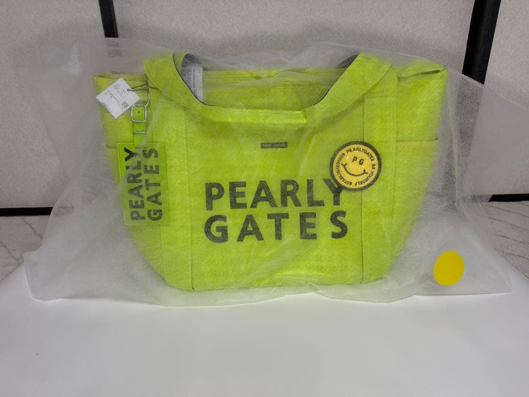 【新品・未使用】PEARLY GATES 蛍光イエロートートバッグ