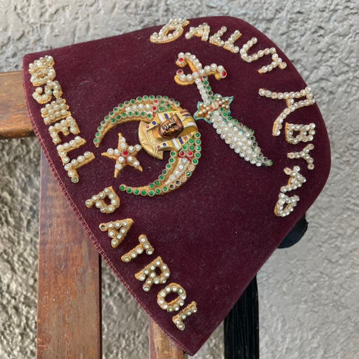 超レア！豪華ケース付き　秘密結社フリーメイソン帽子　アメリカアンティーク雑貨古着