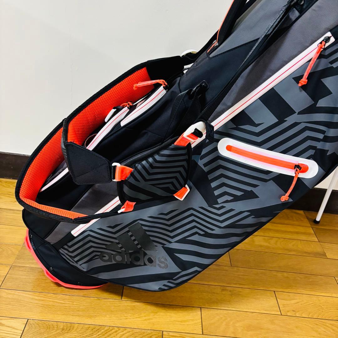 【美品】アディダスキャディバッグ スタンド式送料込み　6分割