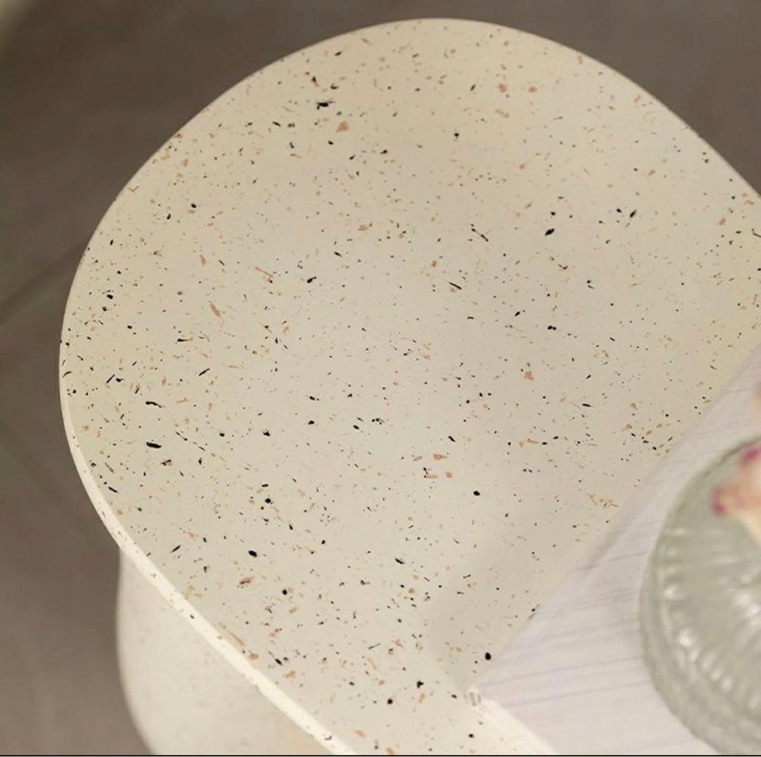 UNHO セメント サイドテーブル ホワイト