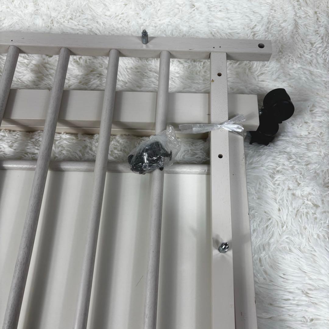 『送料無料』キンタロー　ハイタイプベビーベッド ミニ ポム ヌーベル ホワイト