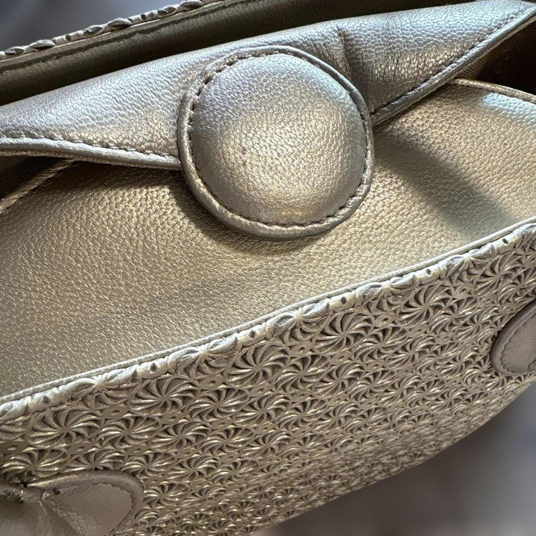 ヒロコハヤシ ジラソーレ ゴールド ミニ ハンドバッグ トート 保存袋付き