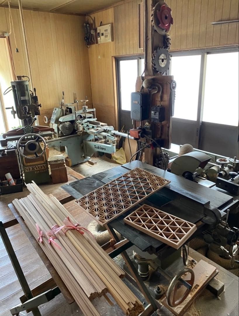 ④組子細工　衝立　パーテーション　伝統工芸品