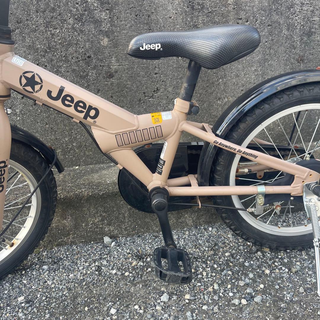 【引き取り限定】Jeep 幼児用自転車 16インチ ベージュ