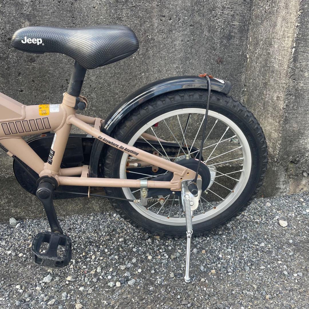 【引き取り限定】Jeep 幼児用自転車 16インチ ベージュ