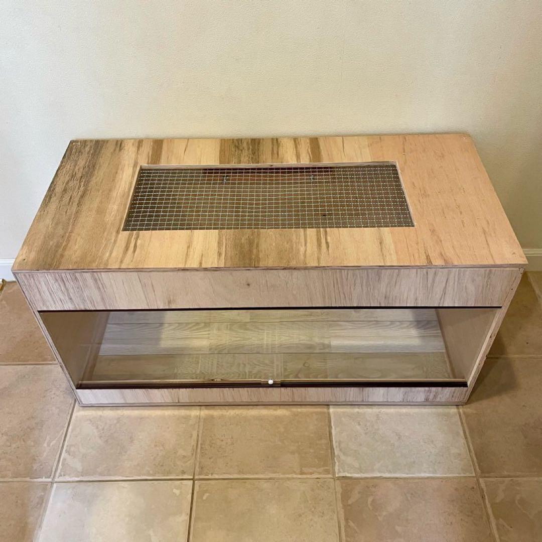 爬虫類ケージ　木製ケージ　90×40 ハリネズミ フトアゴ　フルオプション