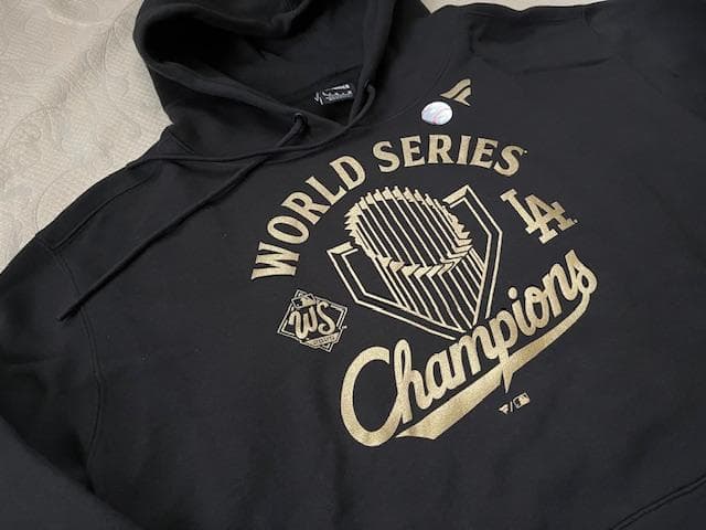 大谷翔平ワールドシリーズ2連覇優勝記念FanaticsパレードブラックフーディL