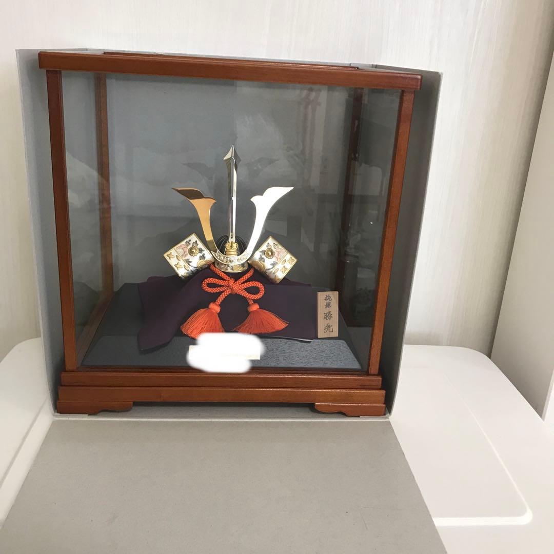 【美品】金銀工芸家　伝統工芸士　三代目　武比古　兜４号　（剣付）