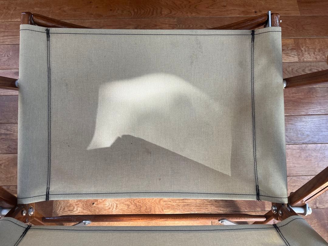 最終値下！カーミットチェアウォールナット　ベージュ　新品シート付き