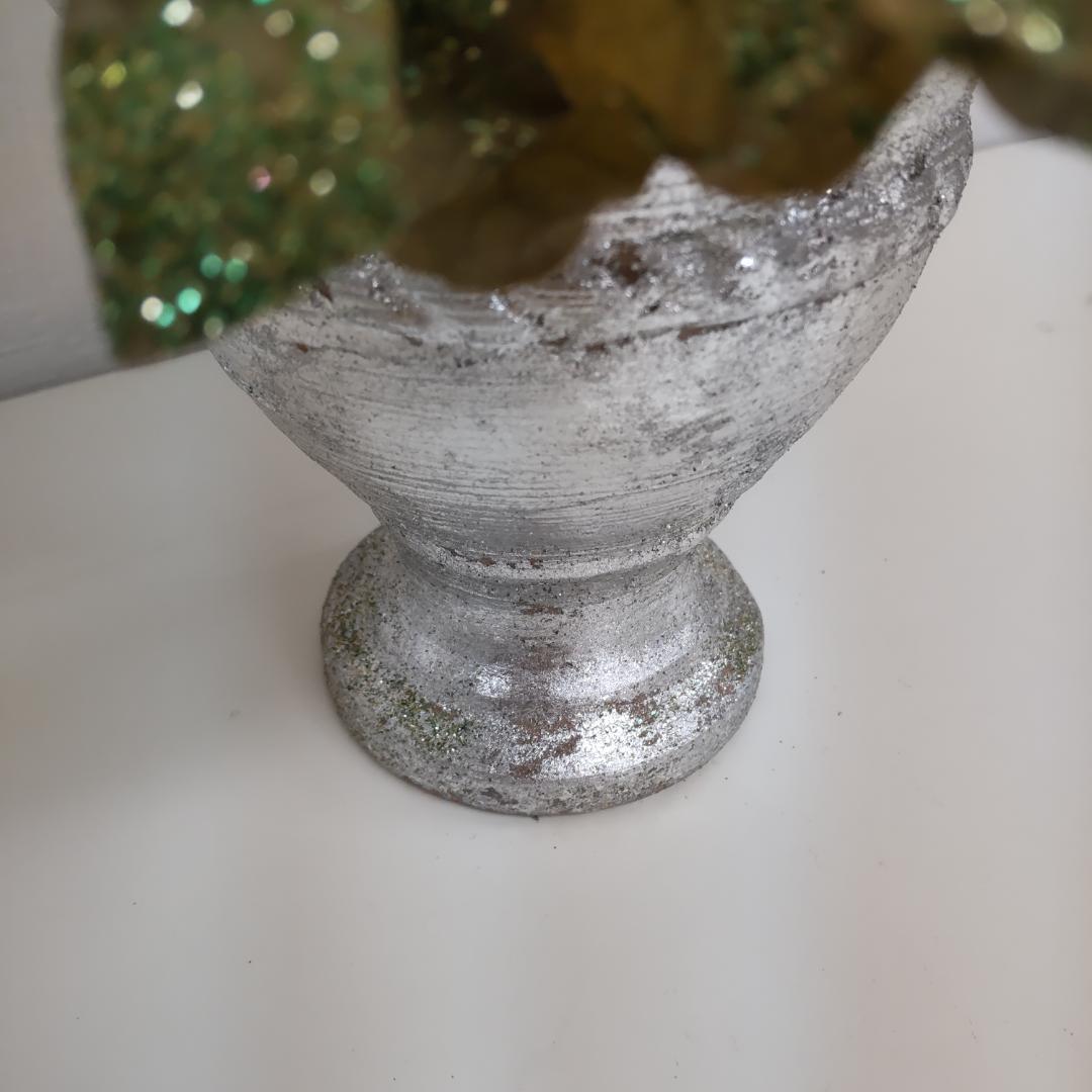 約66cm　トピアリー　造花　フラワー　グリーン　大きい　レアカラー