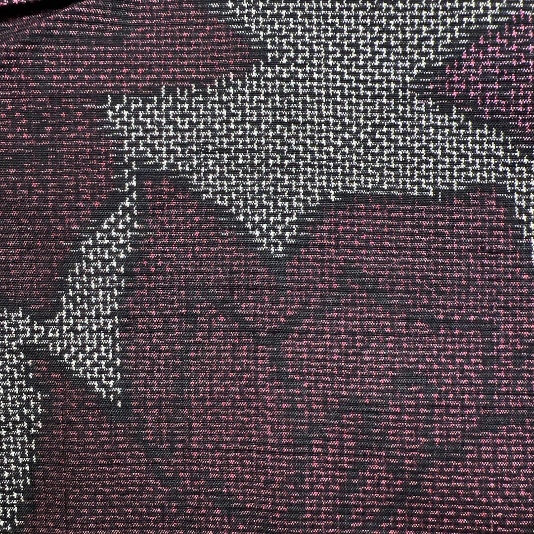 小紋　紬　薔薇模様　お洒落　着物　123b d ms