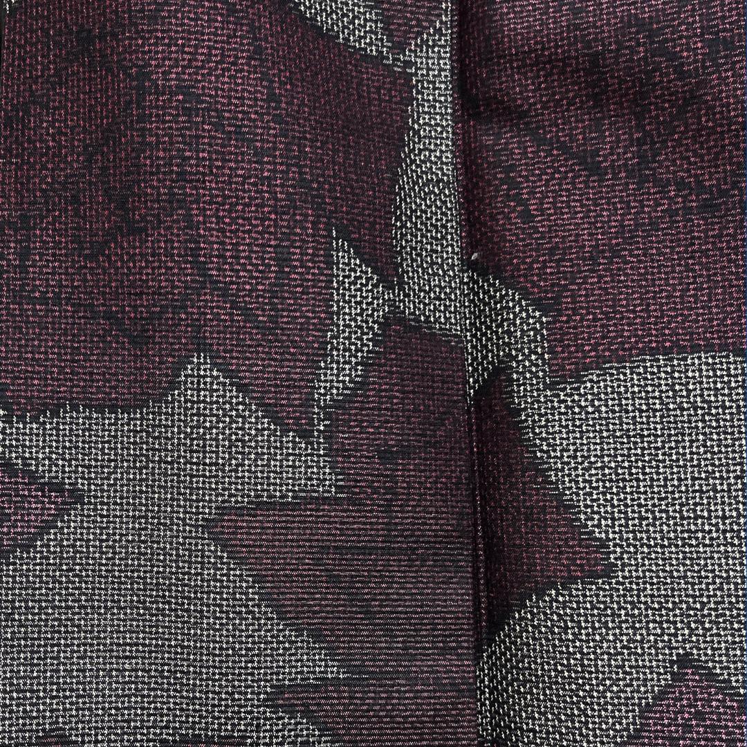 小紋　紬　薔薇模様　お洒落　着物　123b d ms