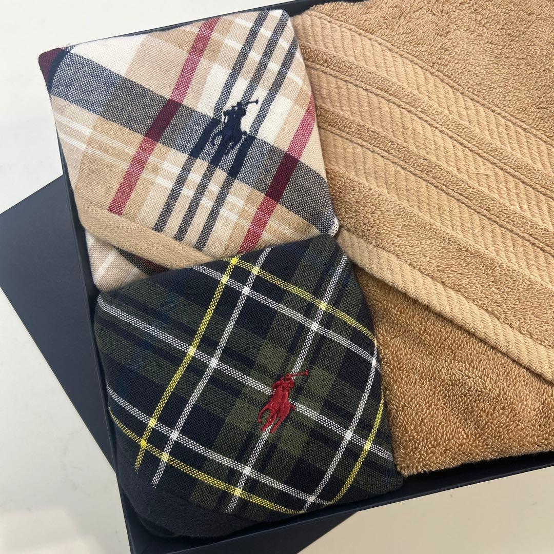 Ralph Lauren＊タオルセット・バスタオル・フェイスタオル・チェック柄