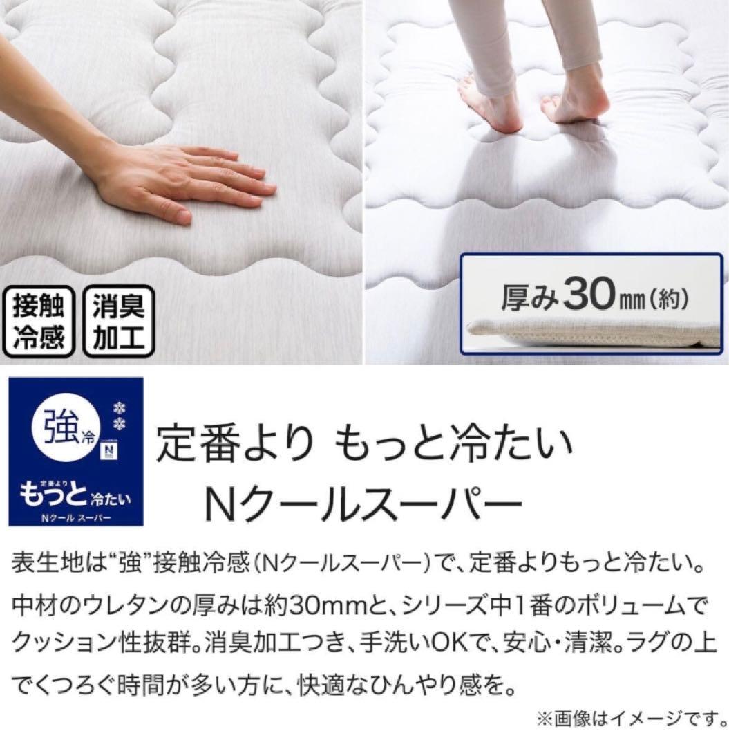 30mmウレタン入り接触冷感＋防音ラグ 185X240cm NクールSP ニトリ