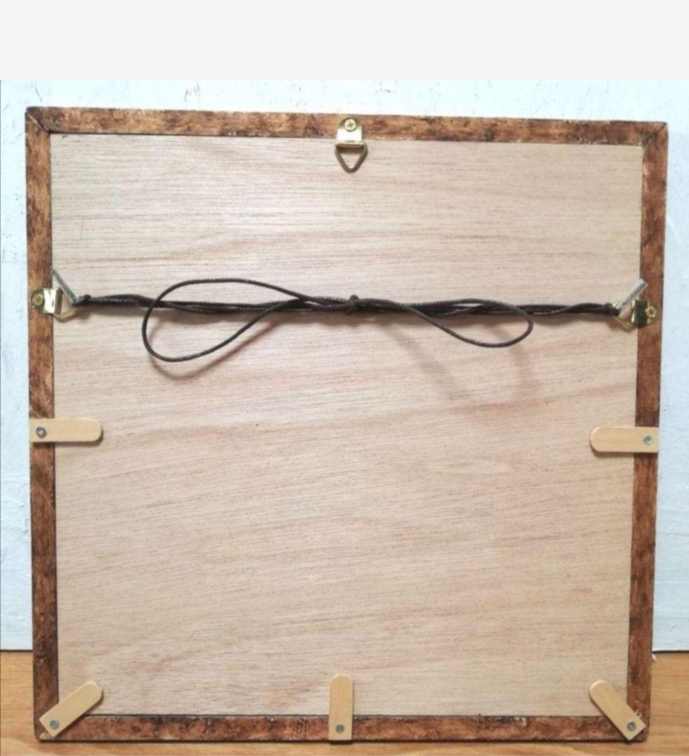 額付き銅版画応用絵画　title「よりそい猫」