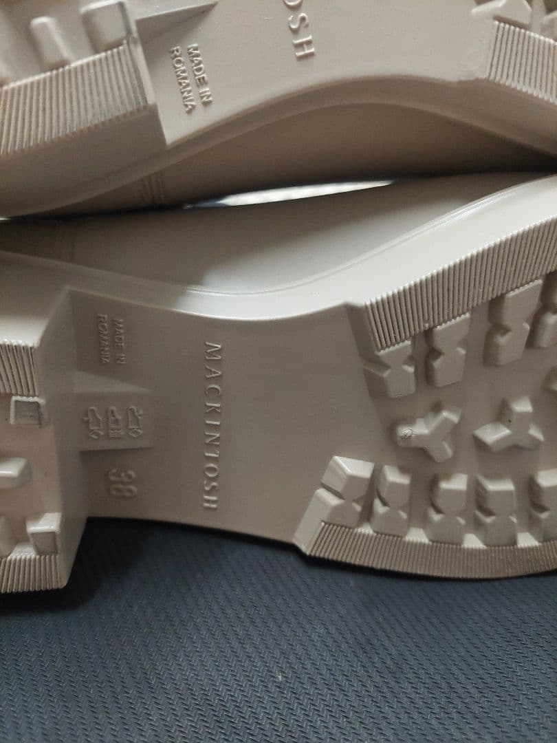 マッキントッシュ レインブーツ 38 ベージュ 　2024