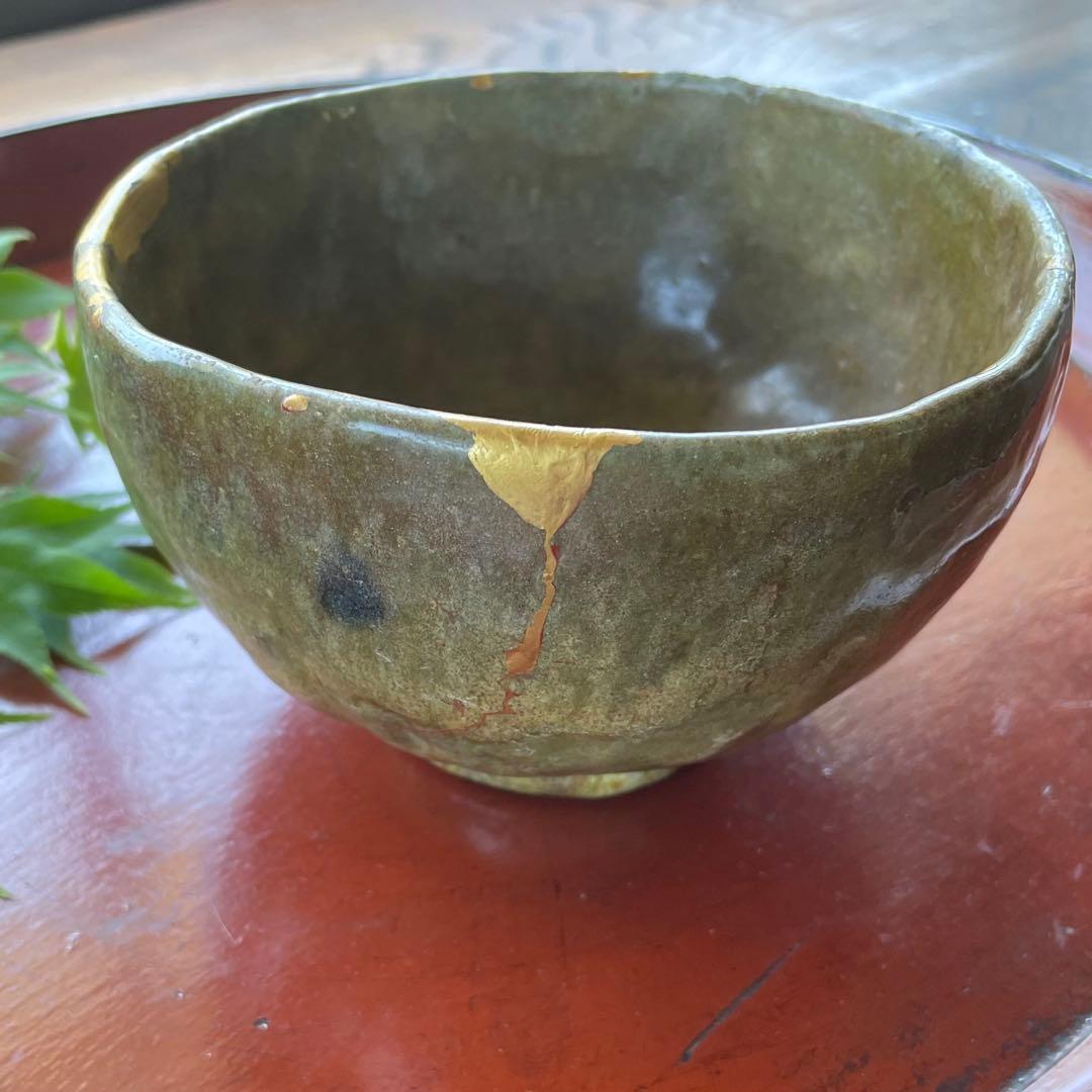 Mさま専用ページ＊飴釉窯変辰砂　茶碗　金継　抹茶茶碗　時代物＊
