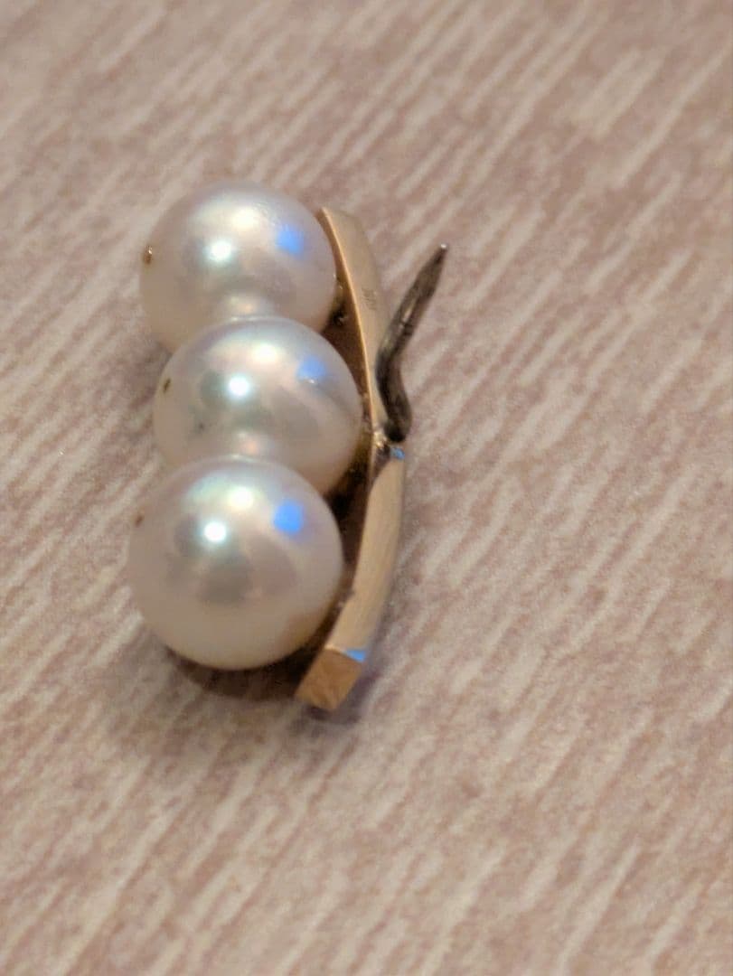 K18 真珠 3つのブローチ