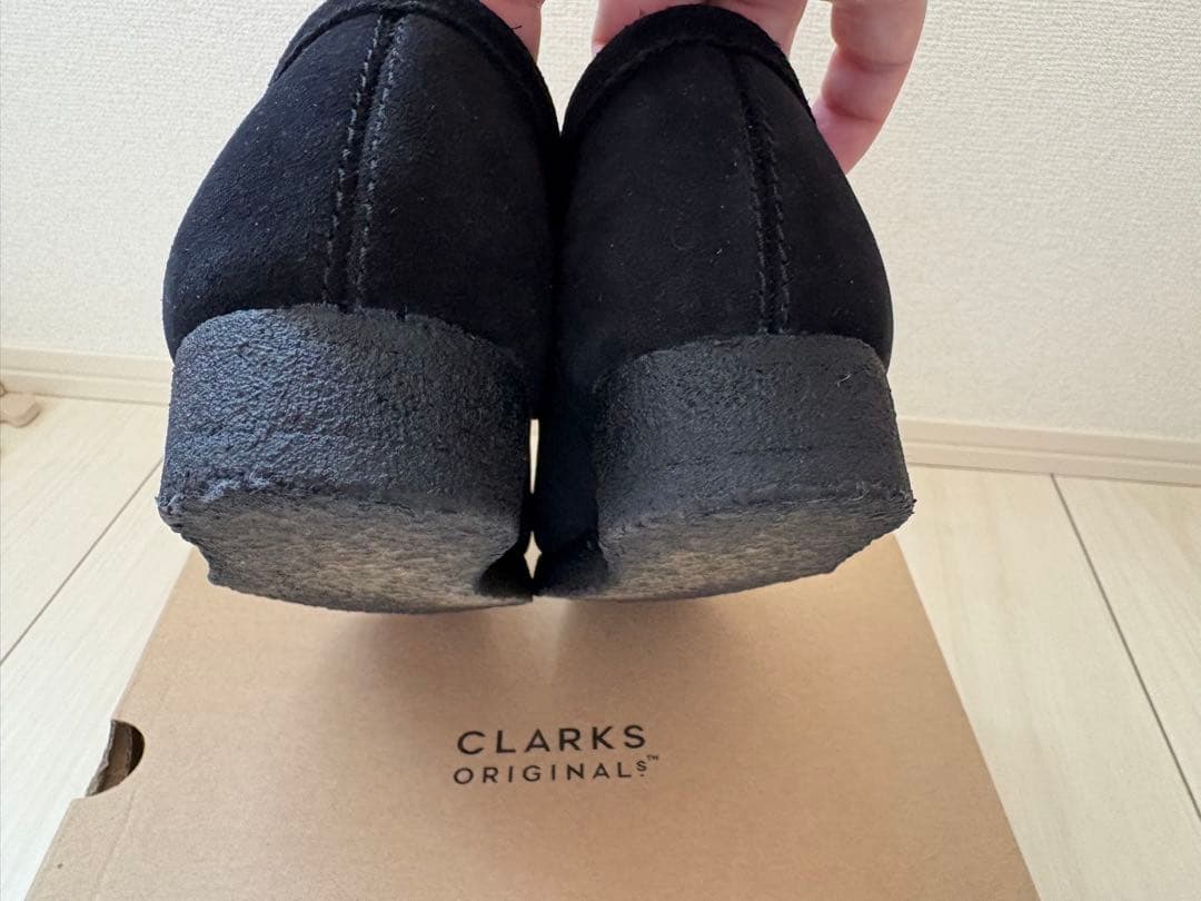 【着用2回のみ】クラークス　ワラビー　黒　UK6