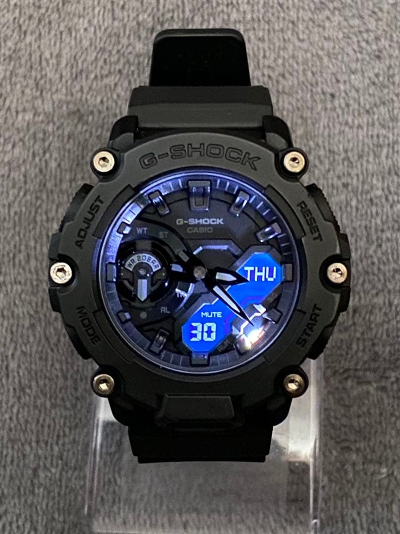 CASIO G-SHOCK GA-2200BB-1AJF 電池新品交換済み