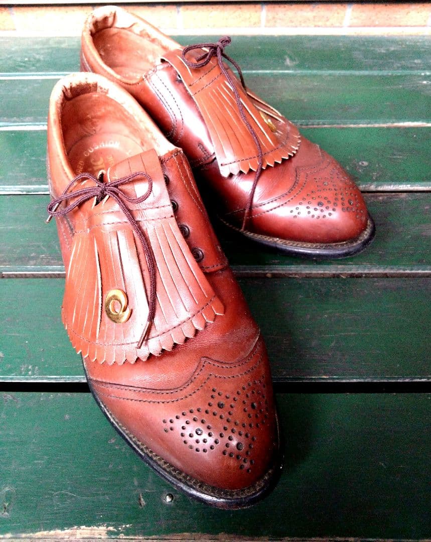 CLASSIC　Style　 ウィングチップメダリオン　トゥ　GOLFSHOES