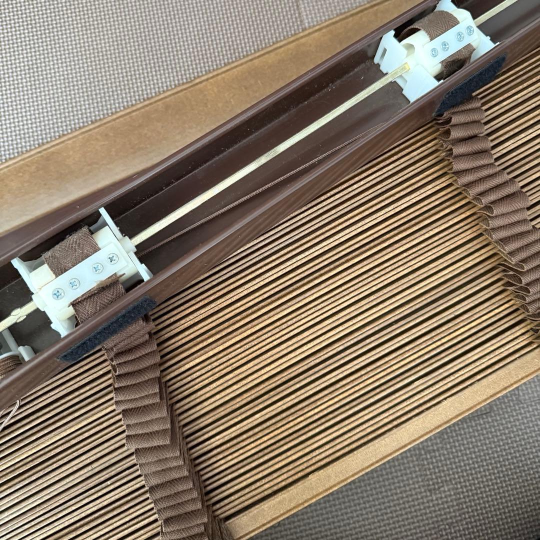 木製★ブラウン★ブラインド★壁取り付け★ウッドブラインド★インテリア★2台セット