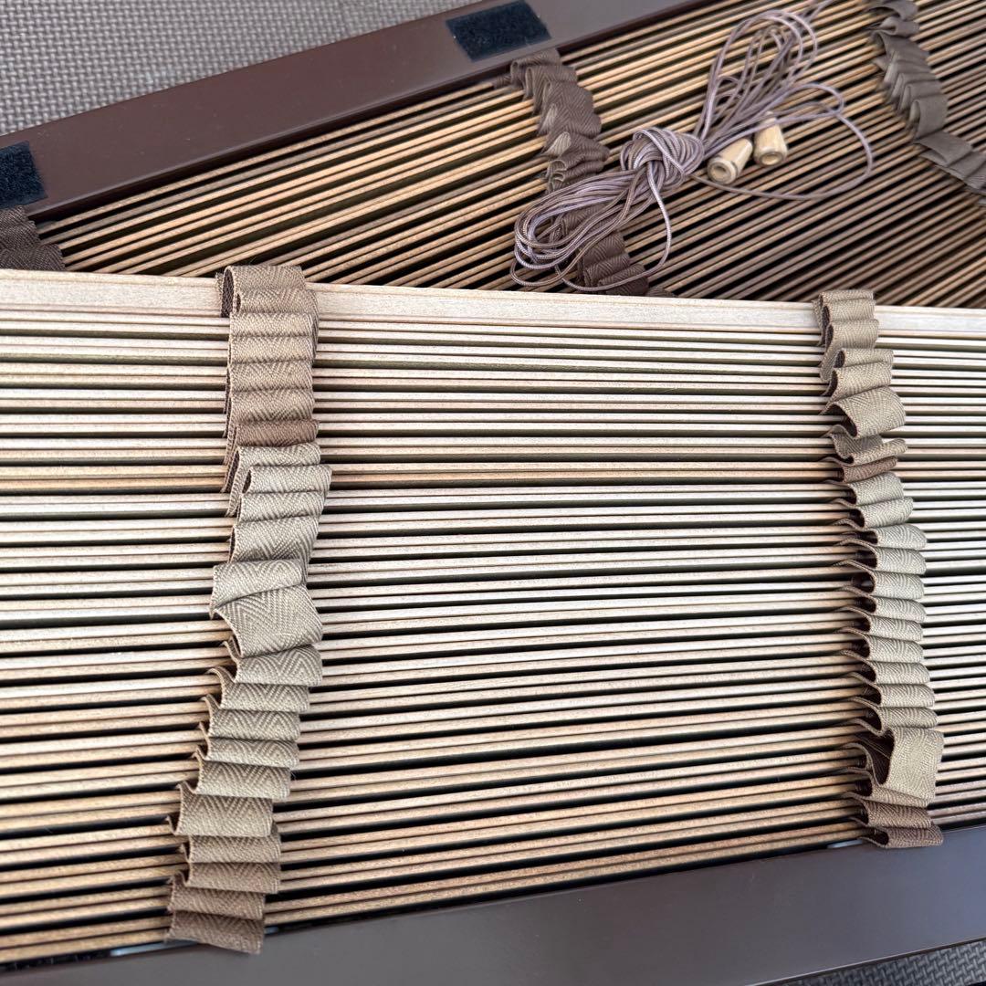 木製★ブラウン★ブラインド★壁取り付け★ウッドブラインド★インテリア★2台セット