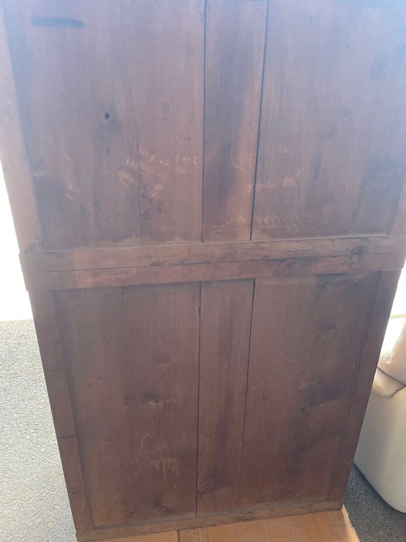 昭和レトロ木製スラット扉タンス