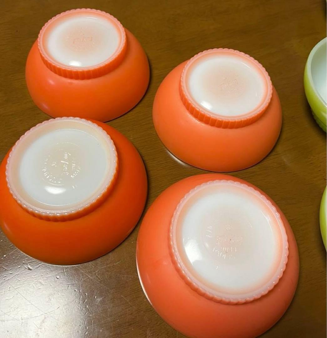 Fire-King ボウル8個　クリスマスカラー