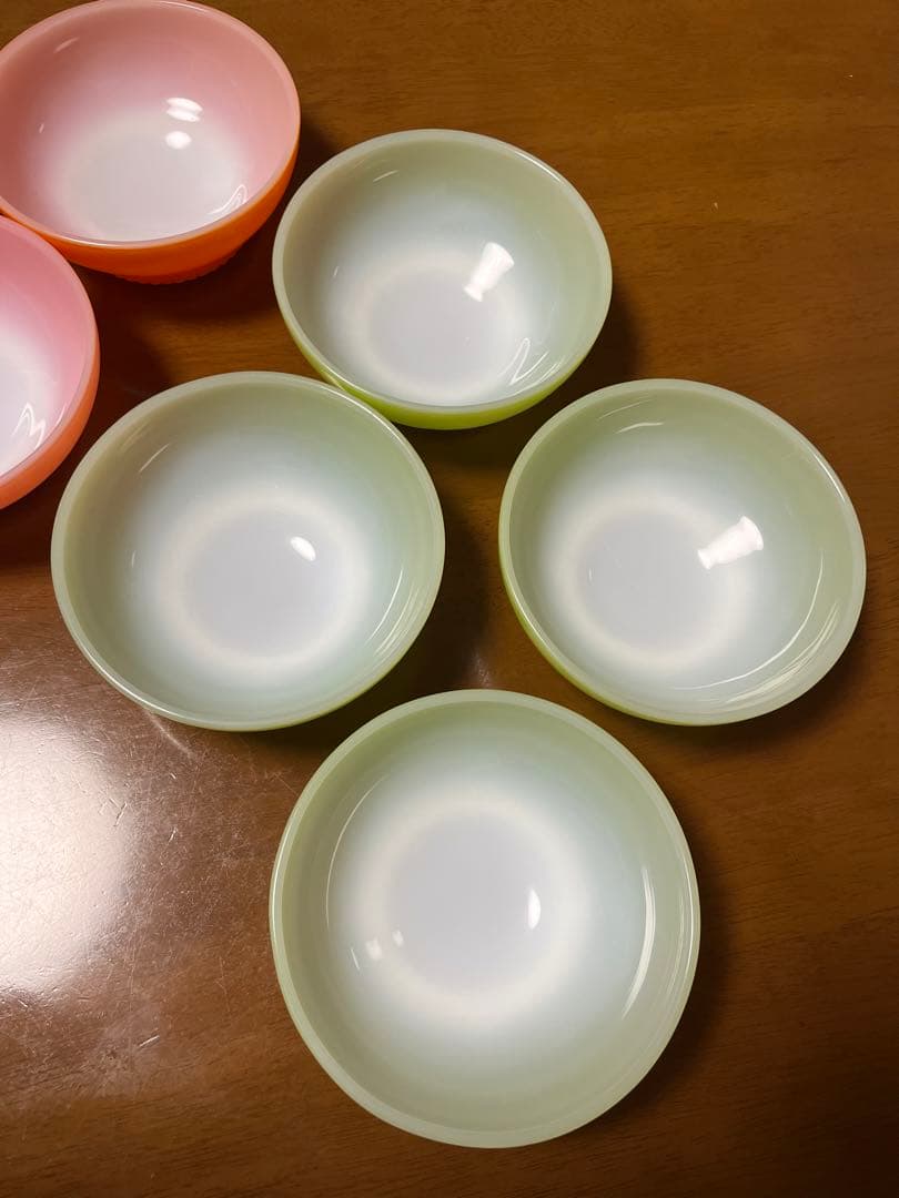 Fire-King ボウル8個　クリスマスカラー