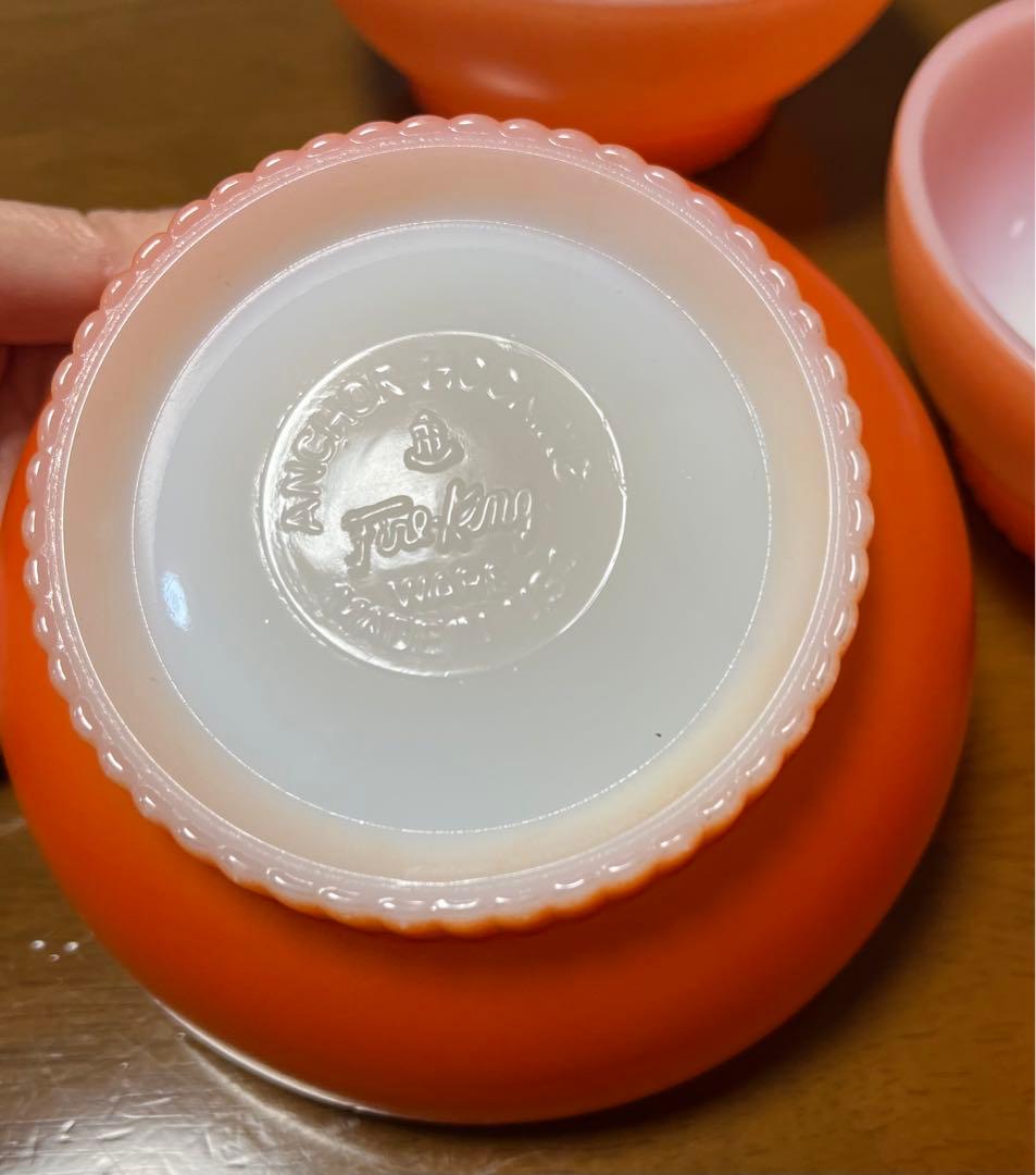 Fire-King ボウル8個　クリスマスカラー