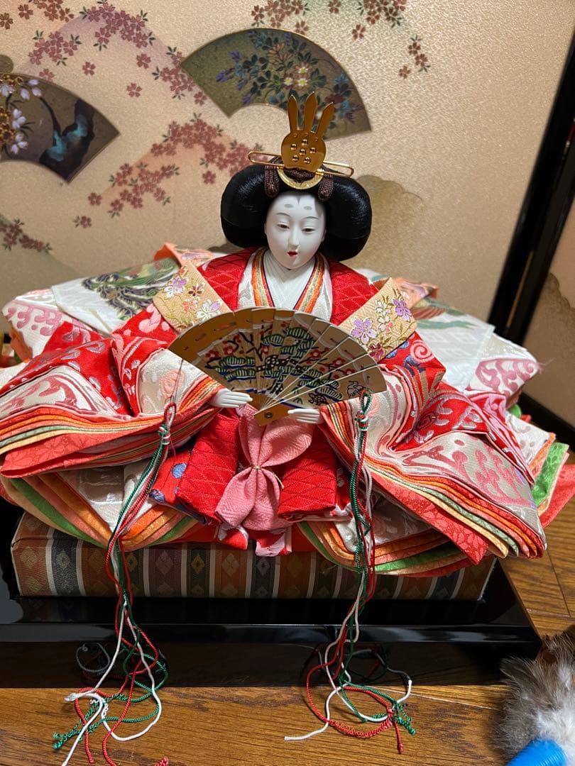 【USED】雛人形 京友禅全彩【金彩京の舞】