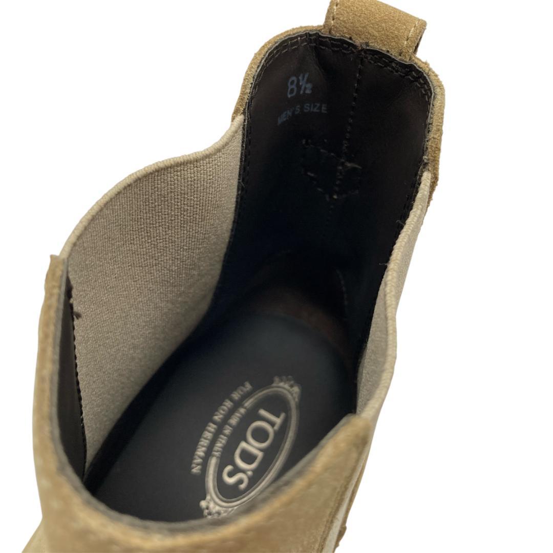 美品トッズ ロンハーマン別注 サイドゴアブーツ 8 1/2 ベージュ スエード