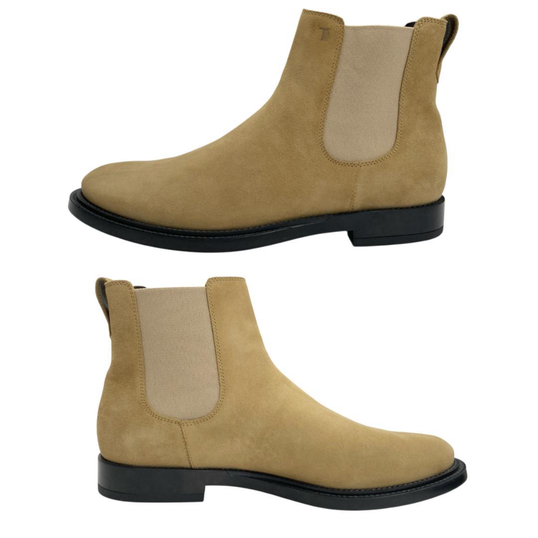 美品トッズ ロンハーマン別注 サイドゴアブーツ 8 1/2 ベージュ スエード