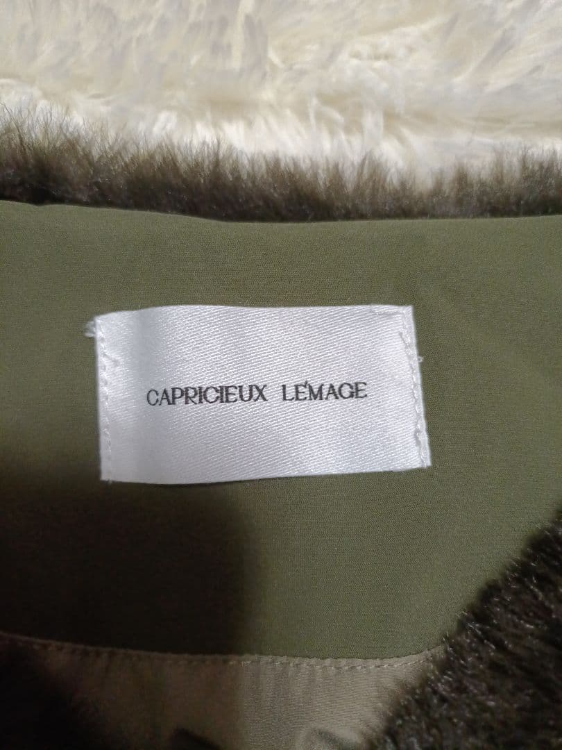 カプリシュレマージュ　ファードッキング　モッズコート　38　カーキ　ファーコート