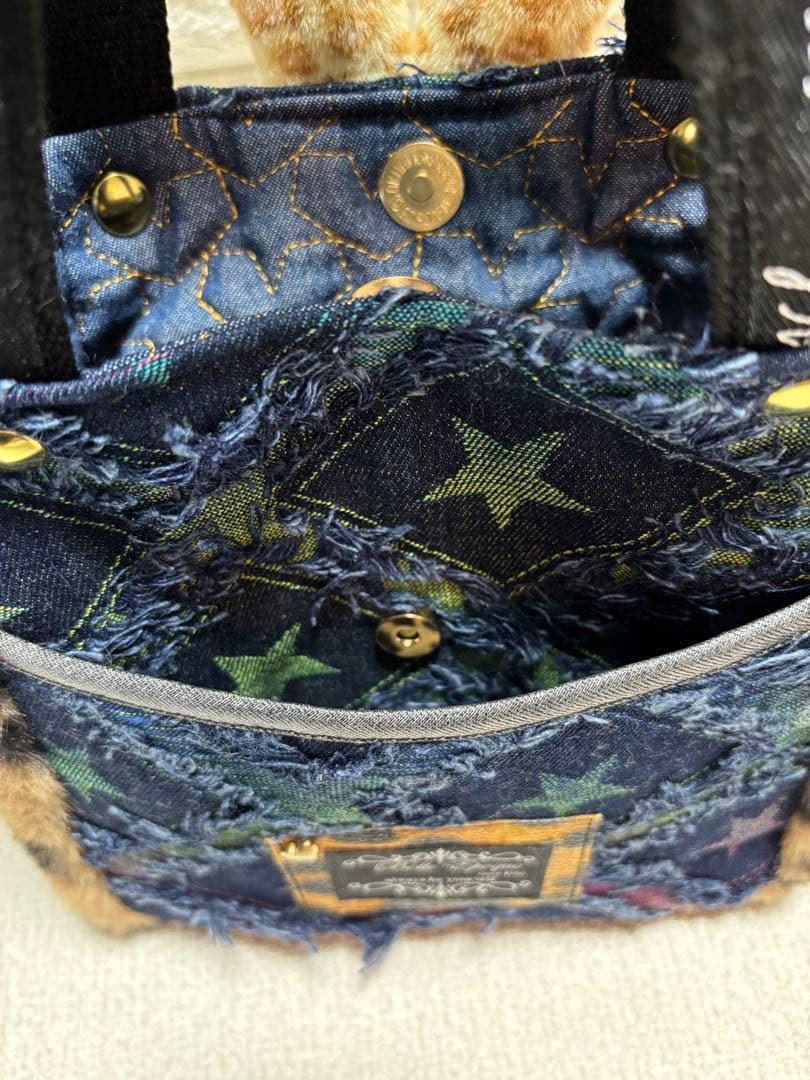 黒*こ様 コヤンイサムチョン　ハンドメイド　ミニファートートバッグ　ピンクうさち