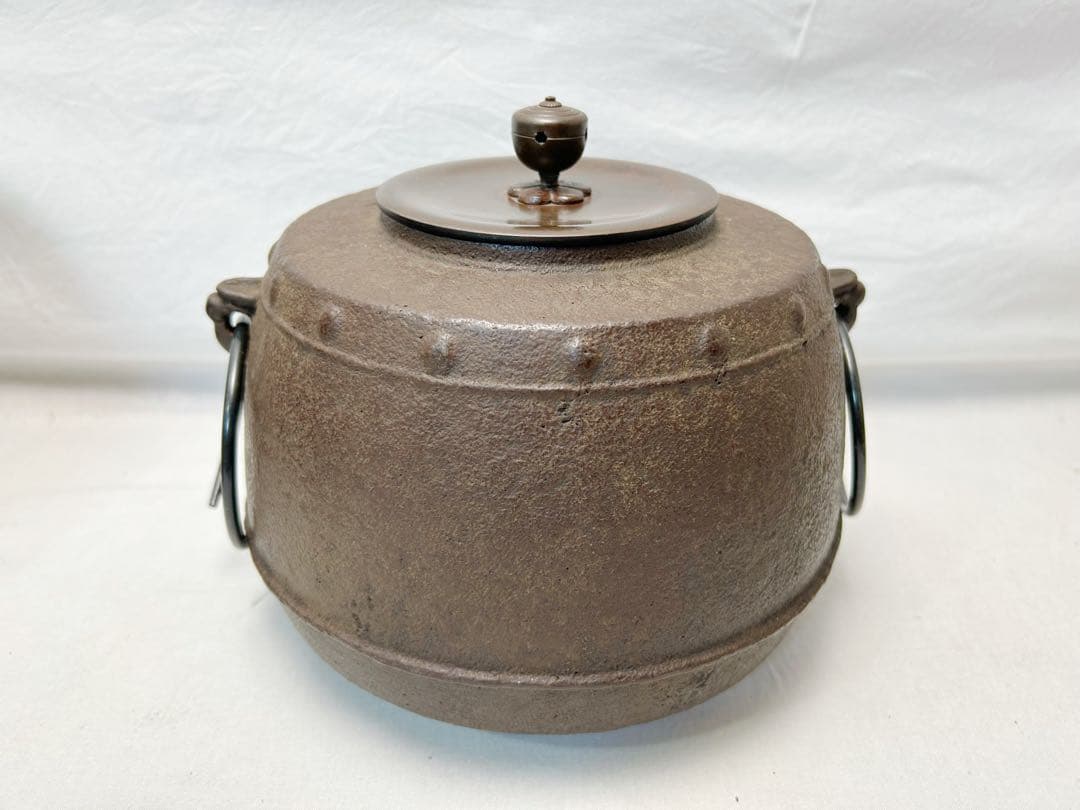 茶道具 風炉師 秋元宗幹造 唐銅風炉 野々田電熱器 釜 底瓦付