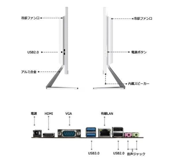 2025年発売 大人気 24型 新品 一体型PC デスクトップ SSD256GB