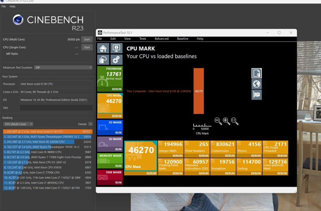 40コア80スレッド/96GB/800Wx2 プラチナ