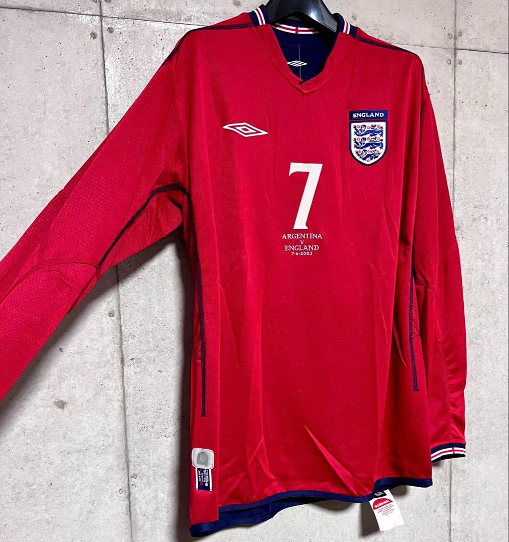 【新品/タグ付き】2002日韓W杯 イングランド代表 ♯7 ベッカム【Lサイズ】