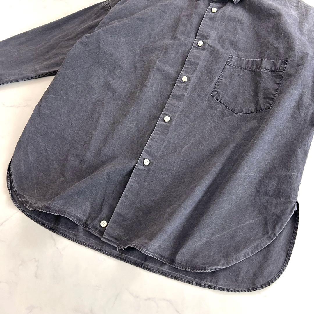 く*ち様 マディソンブルー ウォッシュドアウトシャツ グレー 01 長袖 コット