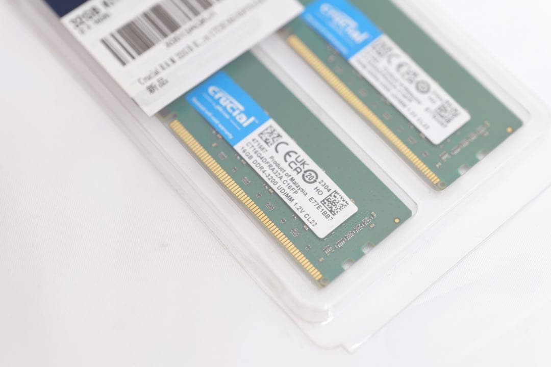 ほぼ未使用品 crucial DDR4-3200 32GB (2x16GB)