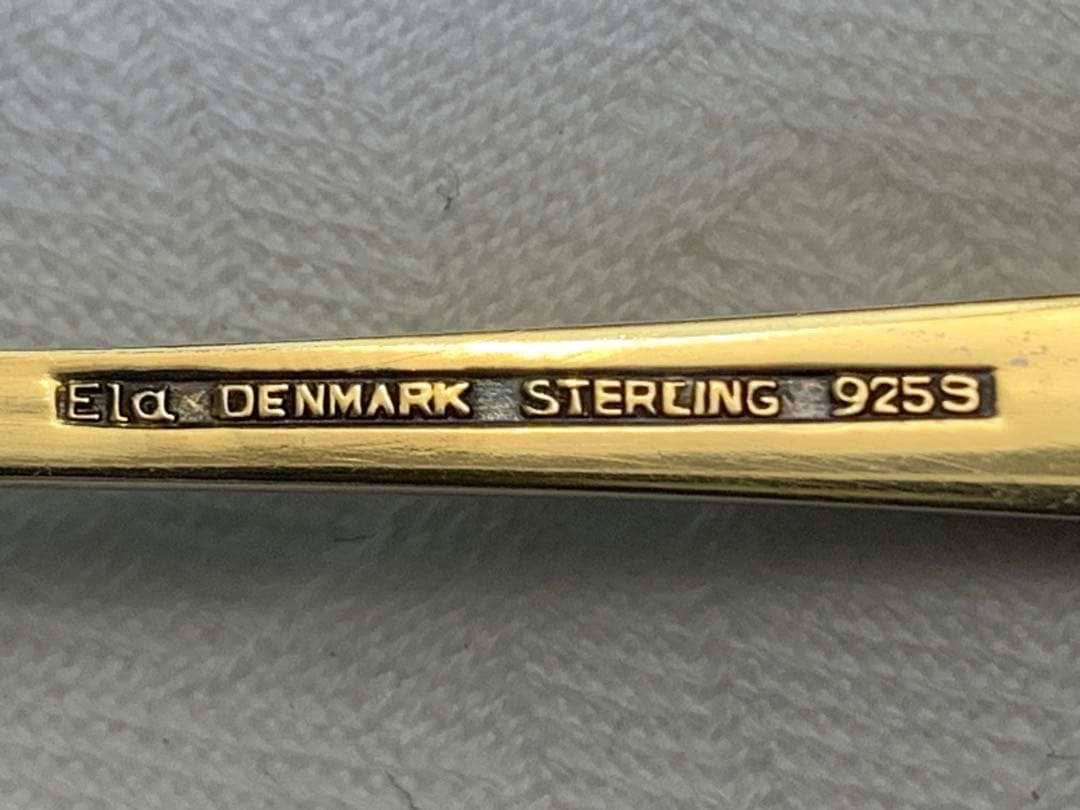 【美品】ELA デンマーク製 エナメルスプーン 6本 925スターリングシルバー